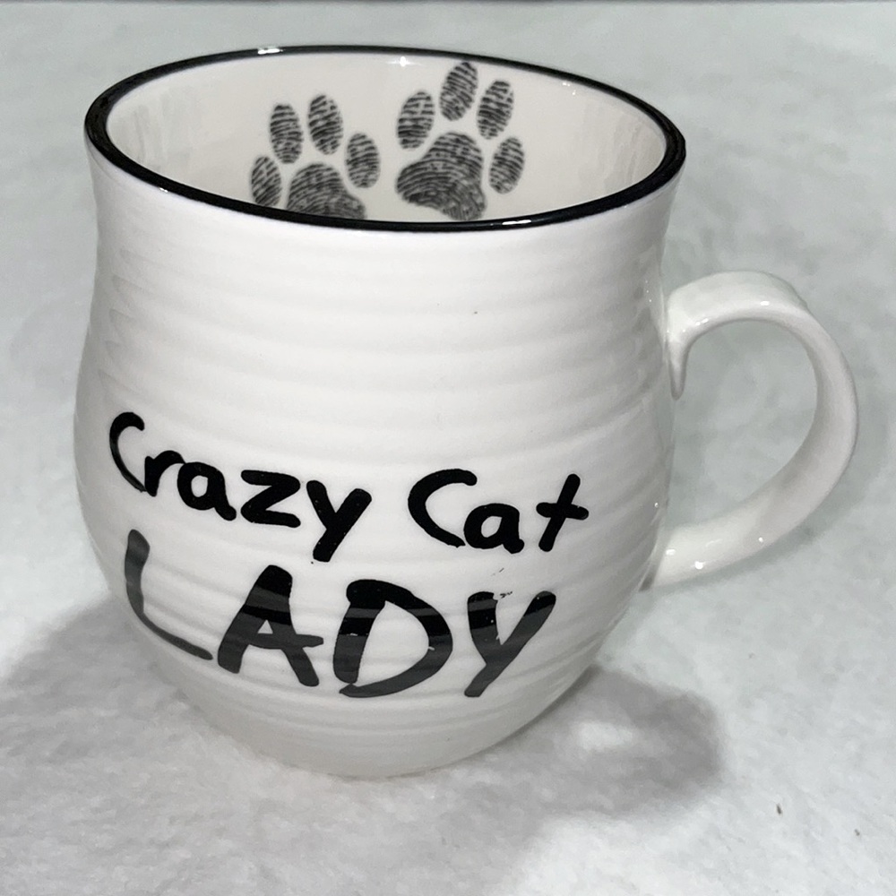 Paw Print “Crazy Cat Lady” Mug